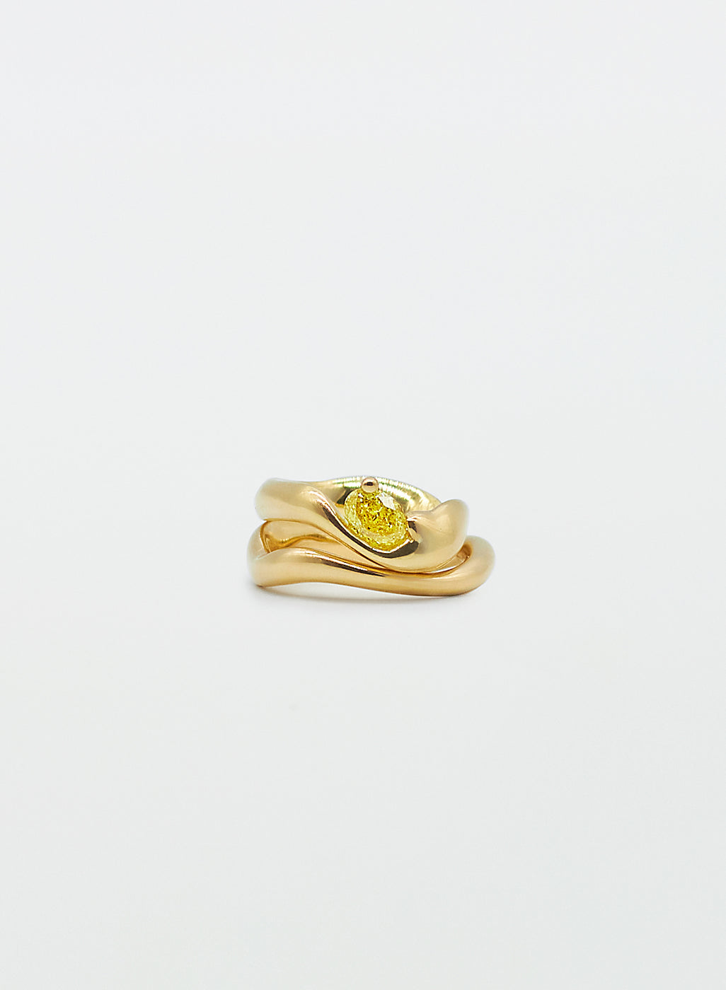 Oval Yellow Diamond Ring