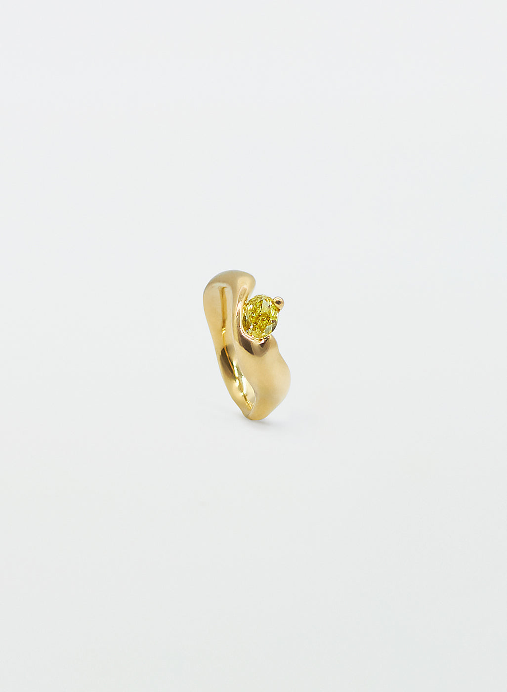 Oval Yellow Diamond Ring