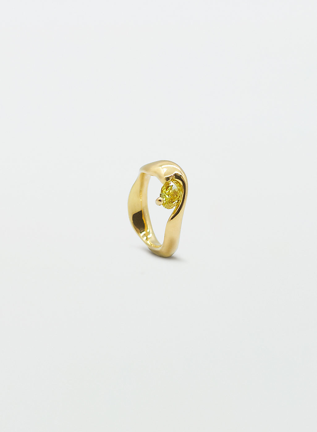 Oval Yellow Diamond Ring