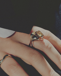 Radiant Champagne Diamond Ring